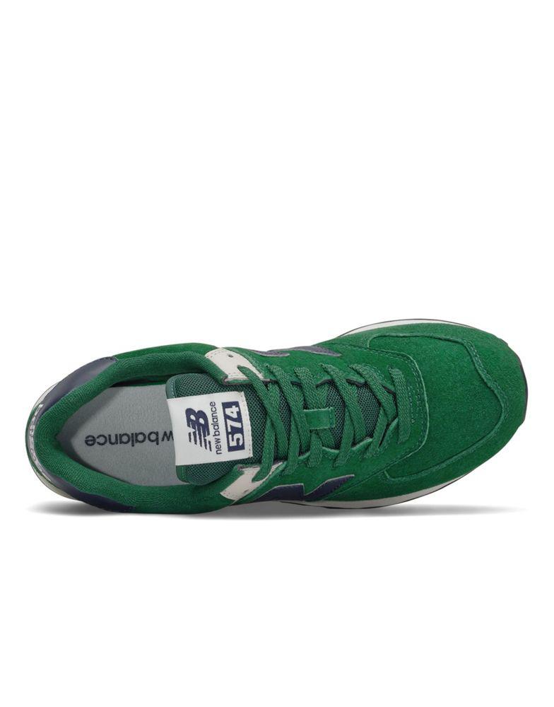 New Balance 574 trainers in green and navy商品第4张图片规格展示