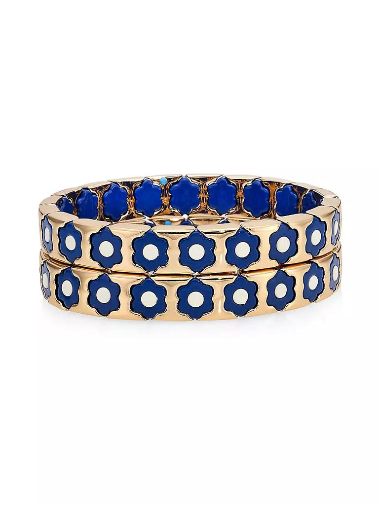 Roxanne Assoulin | Urban Florals 2-Piece Goldtone & Enamel Stretch Bracelet Set 1434.77元 商品图片