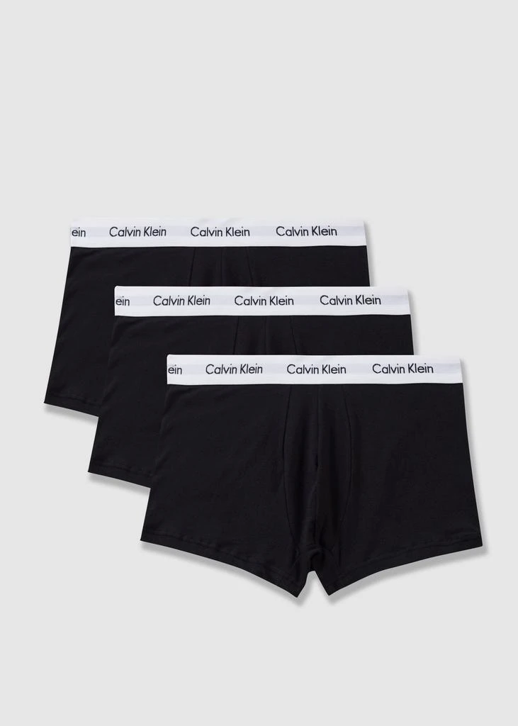 商品Calvin Klein|Calvin Klein Mens Underwear 3 Pack Low Rise Trunks In Black,价格¥397,第1张图片