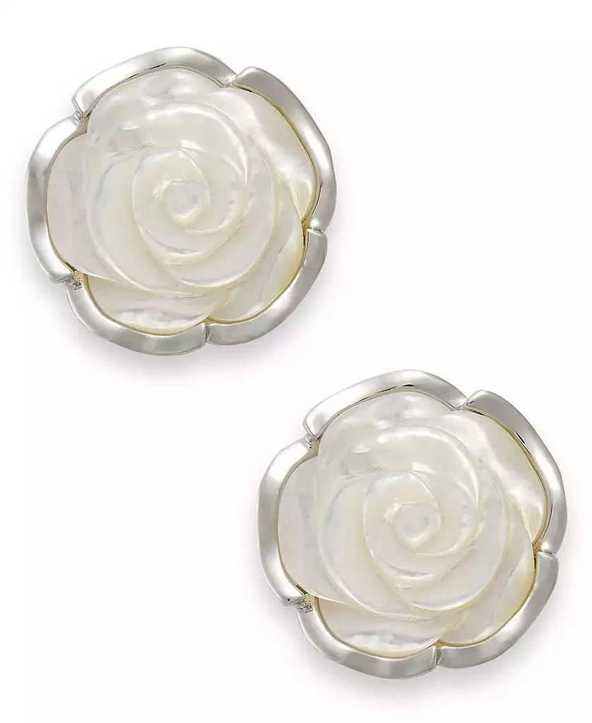 商品Macy's|Sterling Silver Earrings, Mother of Pearl Flower Earrings,价格¥786,第1张图片