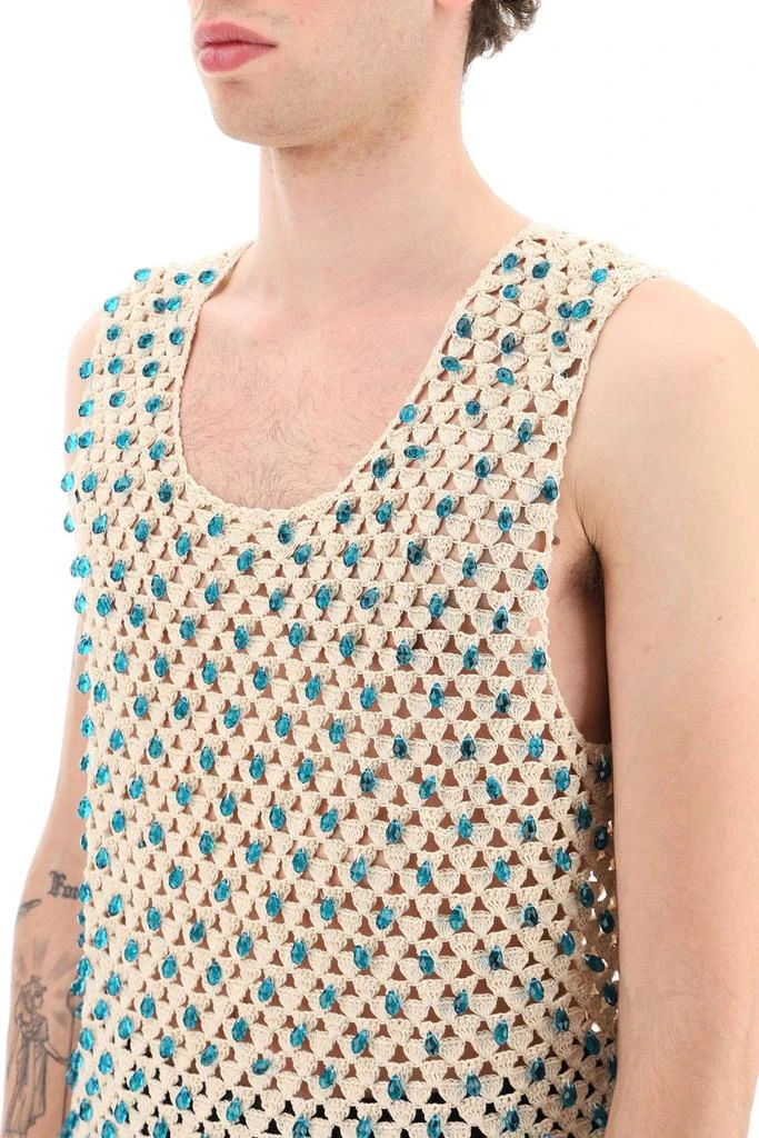 商品Bode|Bode Crochet Tank Top With Embellishments,价格¥5358,第4张图片详细描述