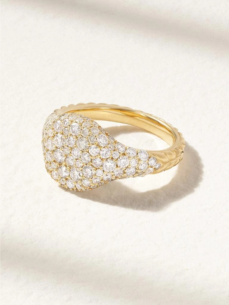 商品David Yurman|Mini Chevron 18k 黄金钻石尾戒,价格¥38003,第1张图片