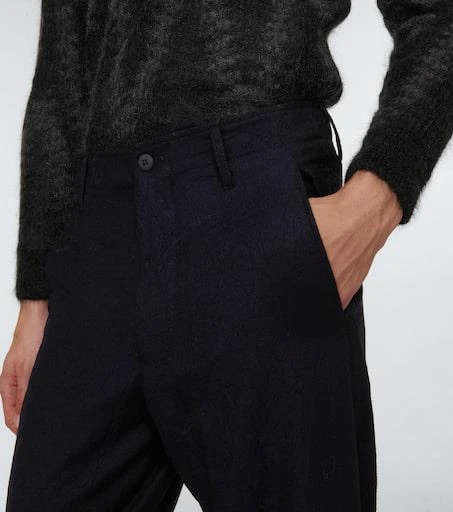 商品Giorgio Armani|羊毛法兰绒锥形裤,价格¥3843,第5张图片详细描述