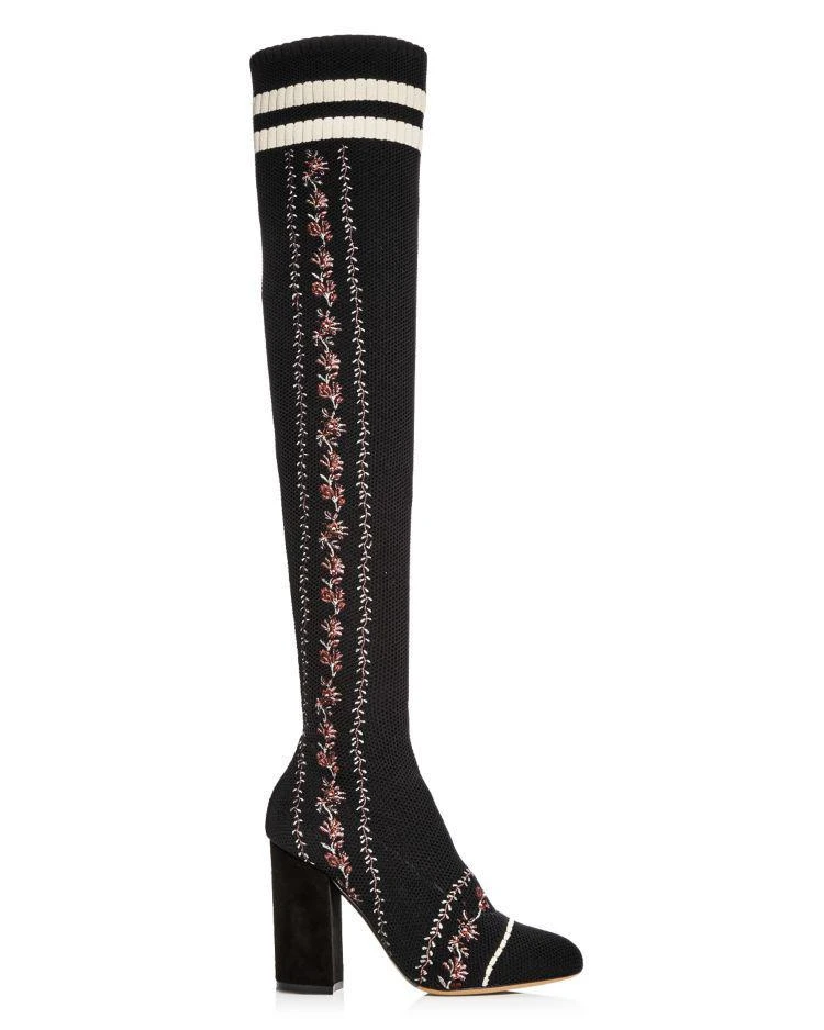 商品Tabitha Simmons|Tabitha Simmons Women's Embroidered Knit Over-the-Knee Boots,价格¥3921,第2张图片详细描述