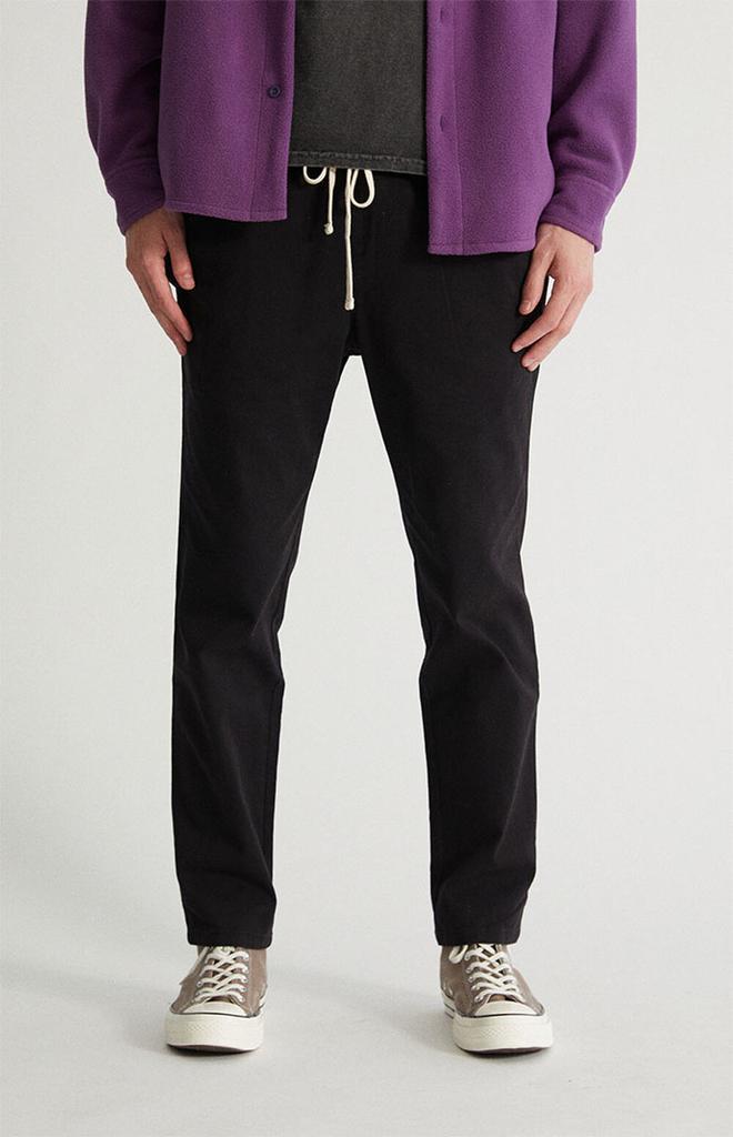 商品PacSun|Black Cotton Twill Trousers,价格¥299,第1张图片