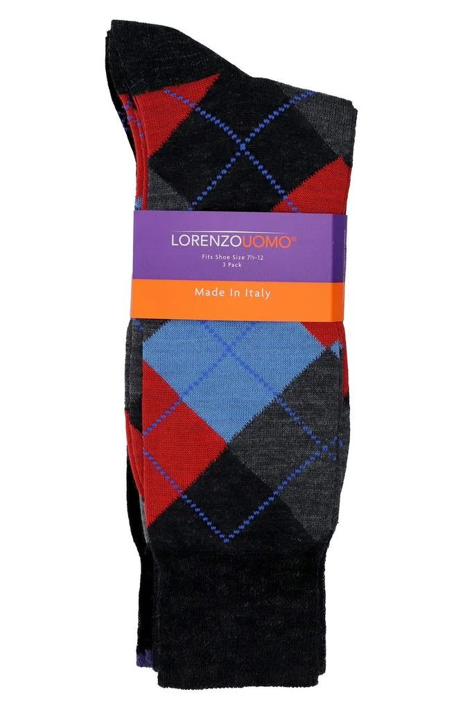 商品Lorenzo Uomo|Dress Crew Socks - Pack of 3,价格¥166,第2张图片详细描述