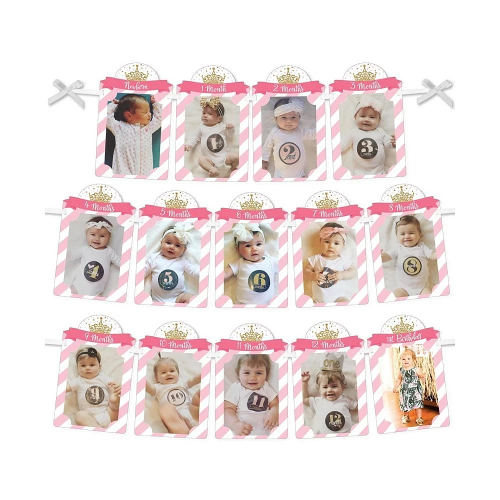 商品Big Dot of Happiness|1st Birthday Little Princess Crown DIY Party Decor Picture Display Photo Banner,价格¥119,第1张图片