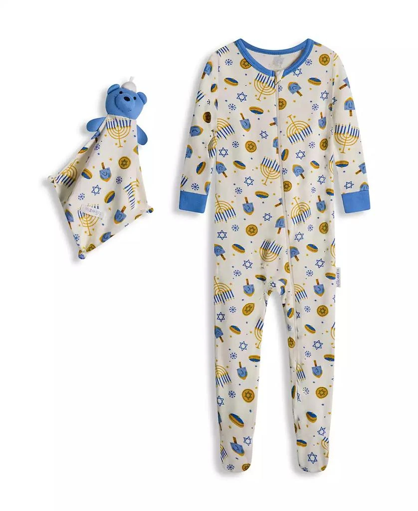 商品Max & Olivia|Baby Boys or Girls Snug Fit Hanukkah Coverall 2-Piece Pajama Set,价格¥72,第1张图片