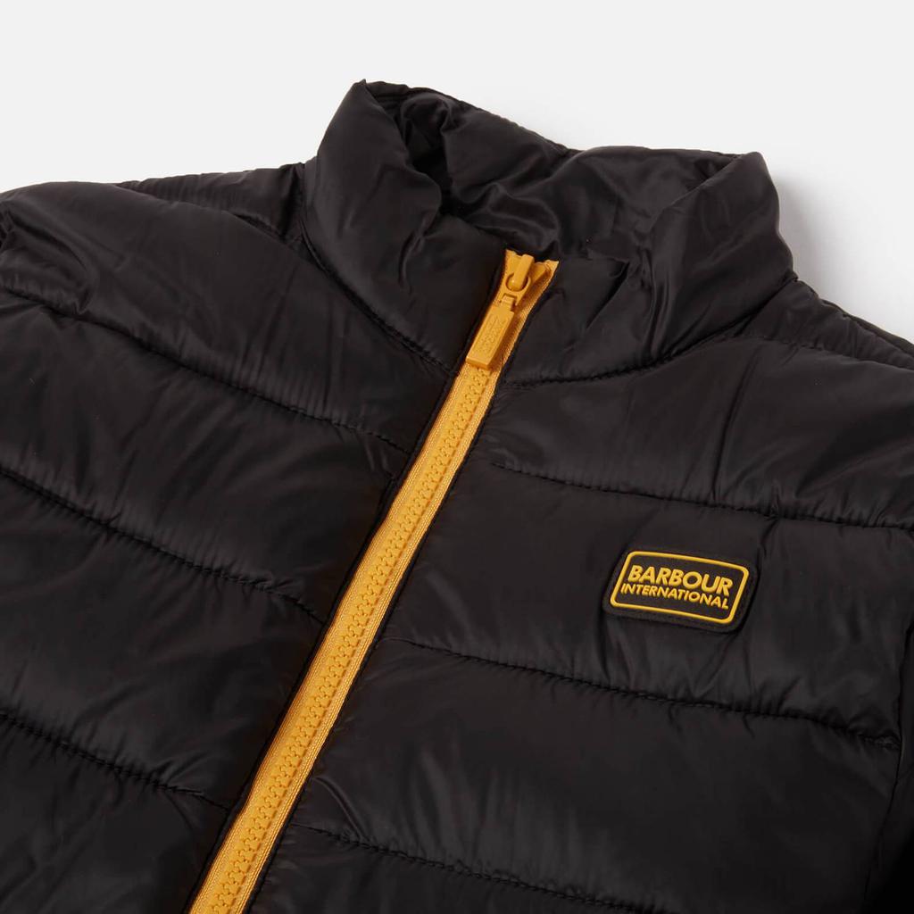 Barbour International Boys' Reed Quilted Jacket - Black/Yellow商品第3张图片规格展示