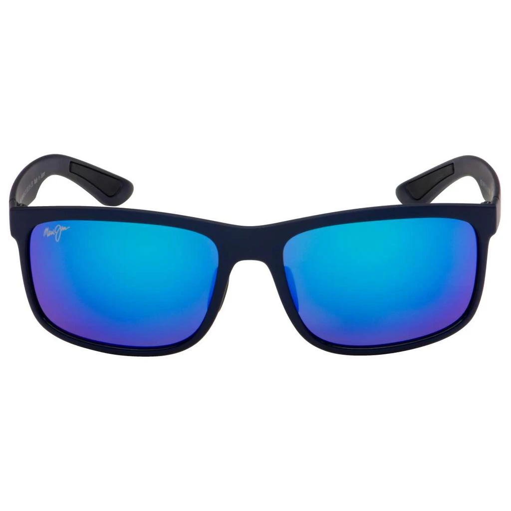 商品Maui Jim|Maui Jim Huelo Men's Blue Rectangular Polarized Sunglasses,价格¥1044,第2张图片详细描述