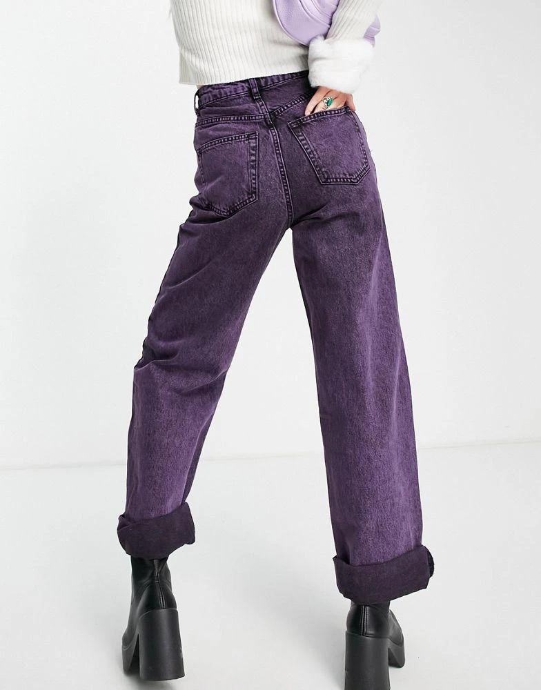 商品Topshop|Topshop oversized Mom jean in purple,价格¥187,第2张图片详细描述