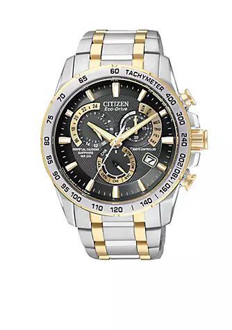 商品Citizen|Eco-Drive Two-Tone Perpetual Chrono AT,价格¥5026,第1张图片