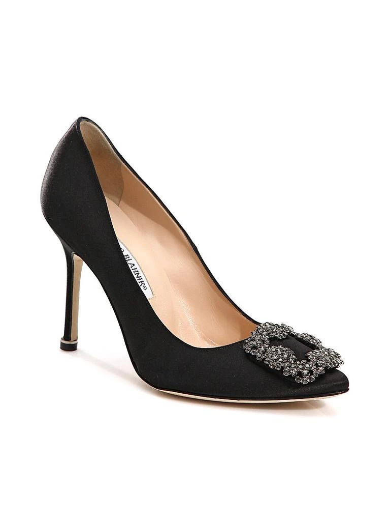 商品Manolo Blahnik|Hangisi 105MM Embellished Satin Pumps,价格¥9658,第1张图片