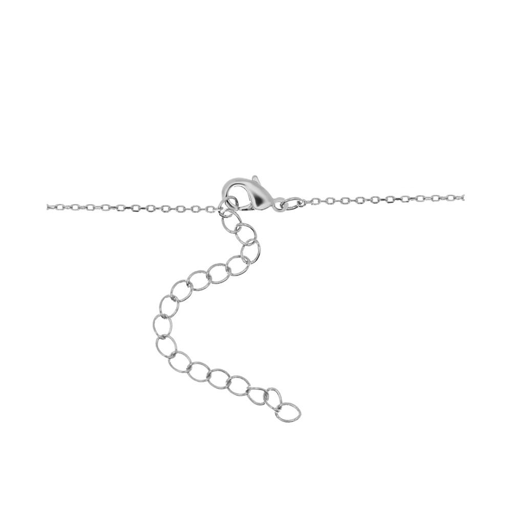 Cubic Zirconia Solitaire Pendant Necklace in Silver-Plate, 16" + 2" extender商品第3张图片规格展示