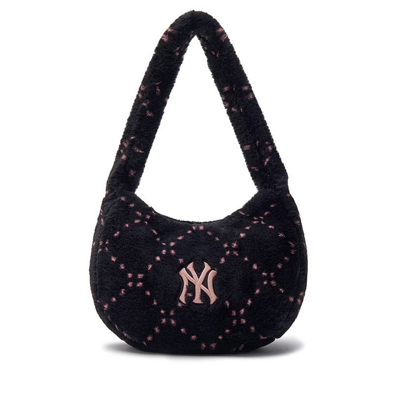 MLB官方男女情侣毛绒钻石老花腋下包时尚手提包秋季BQM08 商品
