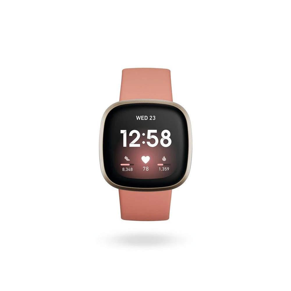 商品Fitbit|Versa 3 Pink Clay Strap Smart Watch 39mm,价格¥1517,第2张图片详细描述