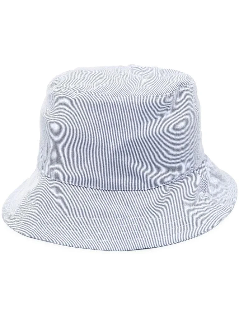 商品Thom Browne|Thom Browne Pinstripe Print Cotton Bucket Hat,价格¥5500,第1张图片