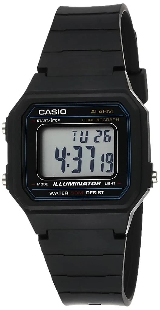 商品Casio|CASIO Black Plastic Watch-W-217H-1AVEF,价格¥166,第1张图片