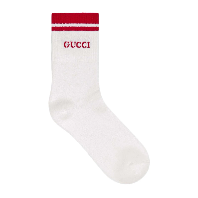 GUCCI 古驰 男士Gucci 标识棉袜 496493-4G293-9074 商品