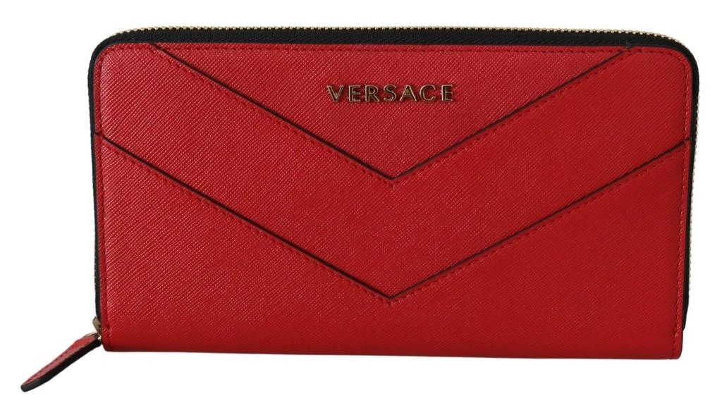 商品Versace|Versace Zip Around Leather Wallet,价格¥3241,第1张图片