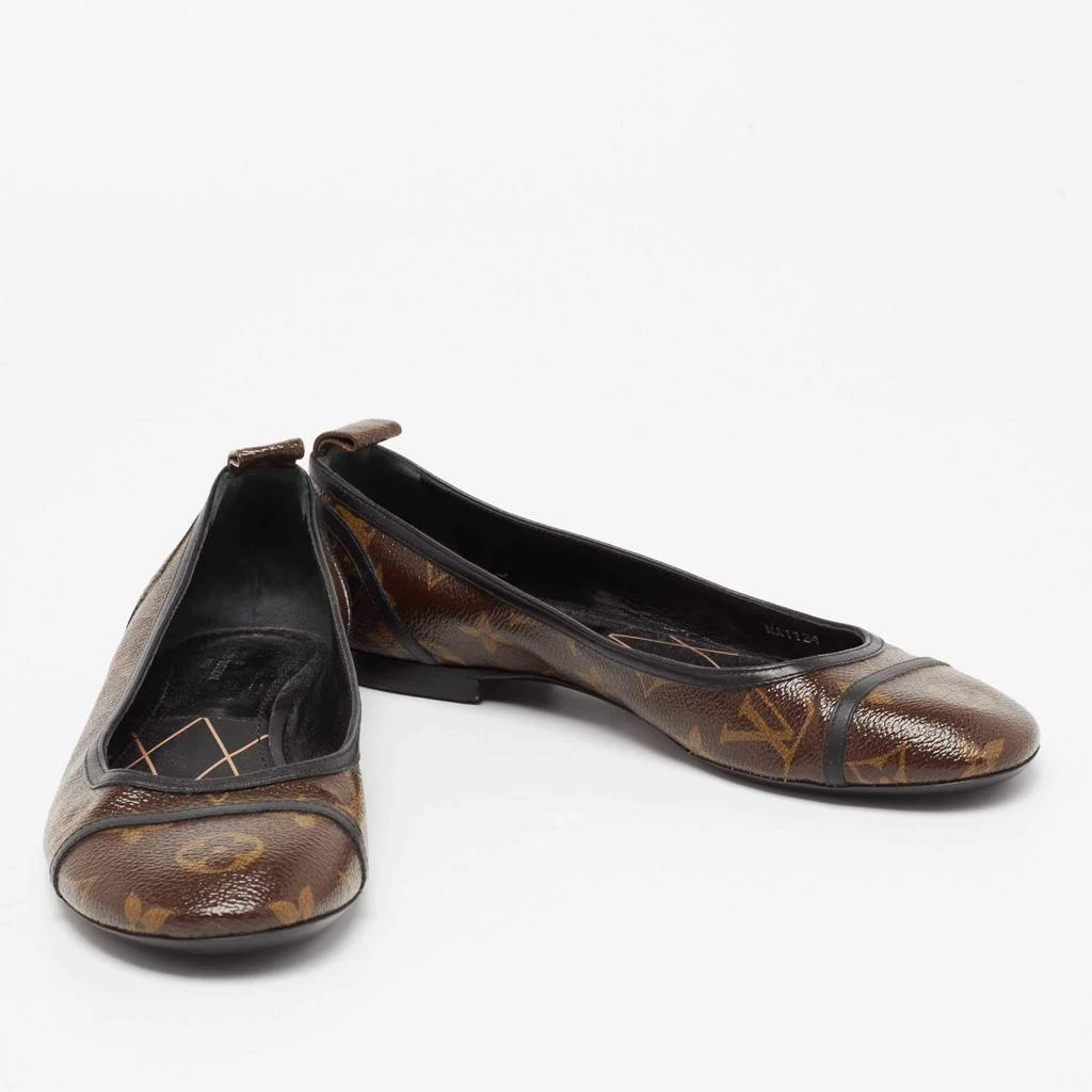商品[二手商品] Louis Vuitton|Louis Vuitton Dark Brown Monogram Coated Canvas New Revival Ballet Flats Size 37,价格¥4288,第4张图片详细描述