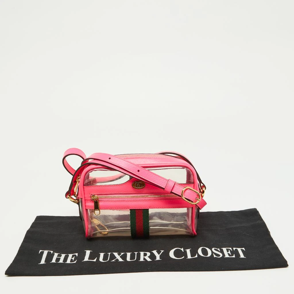 Gucci Neon Pink Leather and PVC Mini Ophidia Crossbody Bag 商品