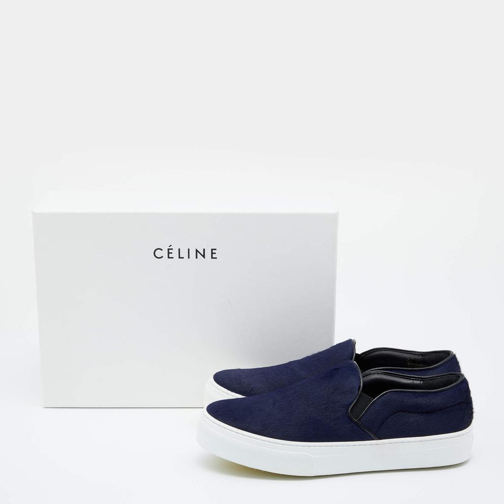 Celine Blue Calf Hair Slip-on Sneakers Size 36商品第9张图片规格展示