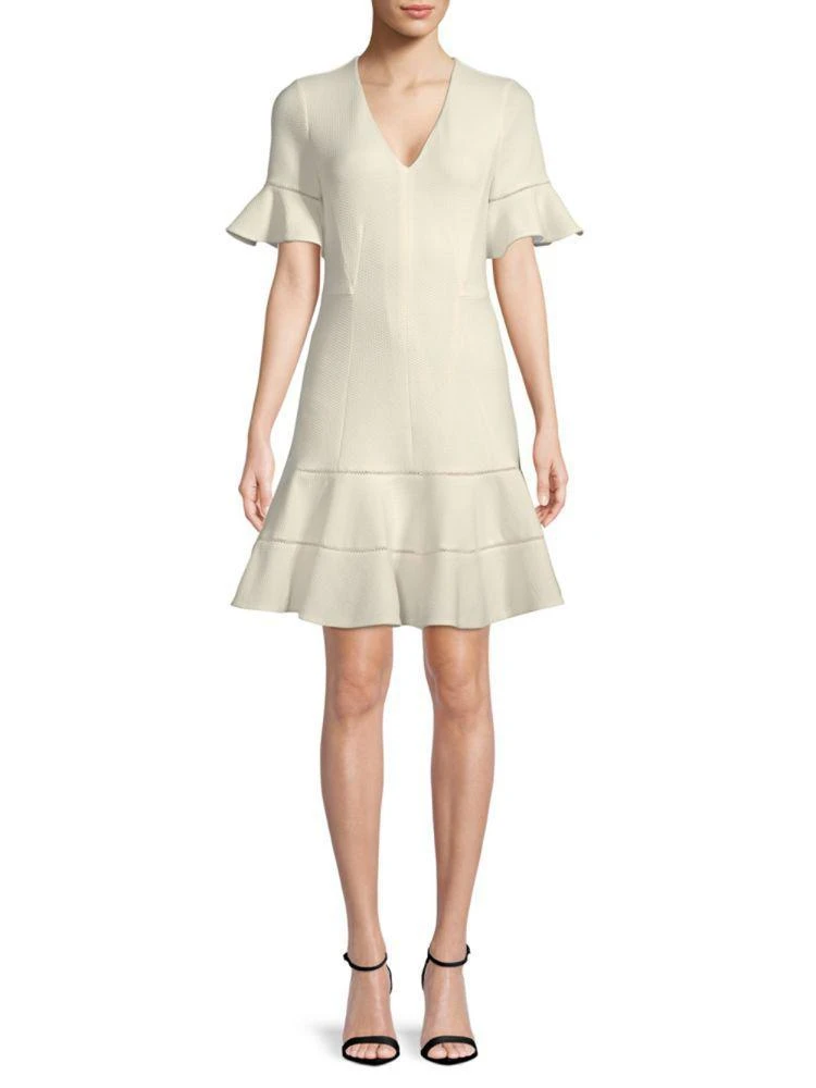 商品Rebecca Taylor|Textured Bell-Sleeve Dress,价格¥633,第4张图片详细描述