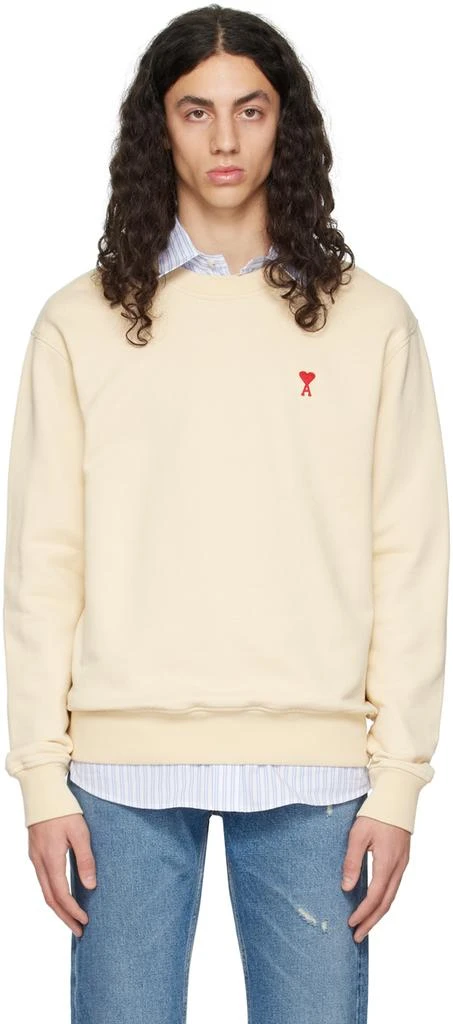 商品AMI|Beige Ami de Cœur Sweatshirt,价格¥2250,第1张图片