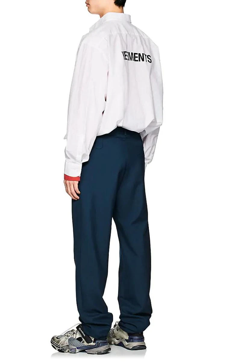 商品Vetements|Logo Cotton-Blend Poplin Oversized Shirt,价格¥2758,第4张图片详细描述
