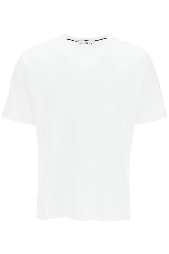 商品Stone Island|T-SHIRT WITH WIND ROSE EMBROIDERY,价格¥783,第1张图片