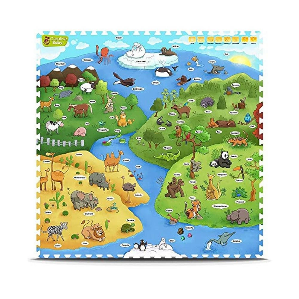 商品Creative Baby|Foam Play I-Mat My Animal World, 9 Pieces,价格¥225,第1张图片