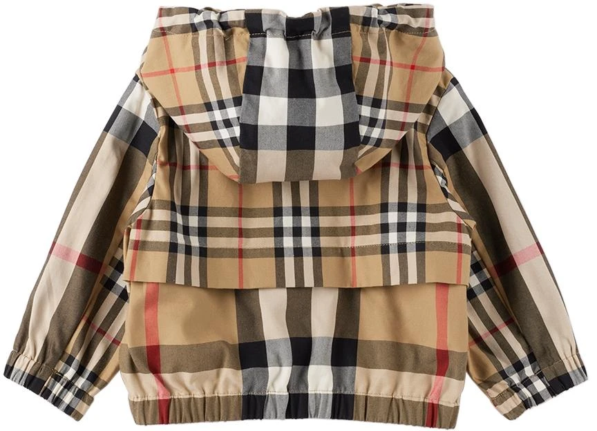 商品Burberry|驼色 Contrast Check 婴儿夹克,价格¥2069,第2张图片详细描述