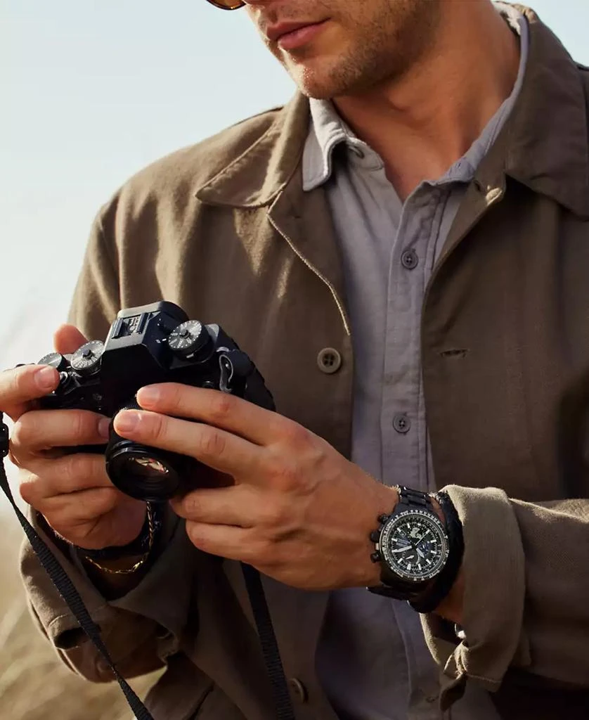商品Citizen|Eco-Drive Men's Chronograph Promaster Geo Trekker Gray-Tone Stainless Steel Bracelet Watch 46mm,价格¥6690,第5张图片详细描述