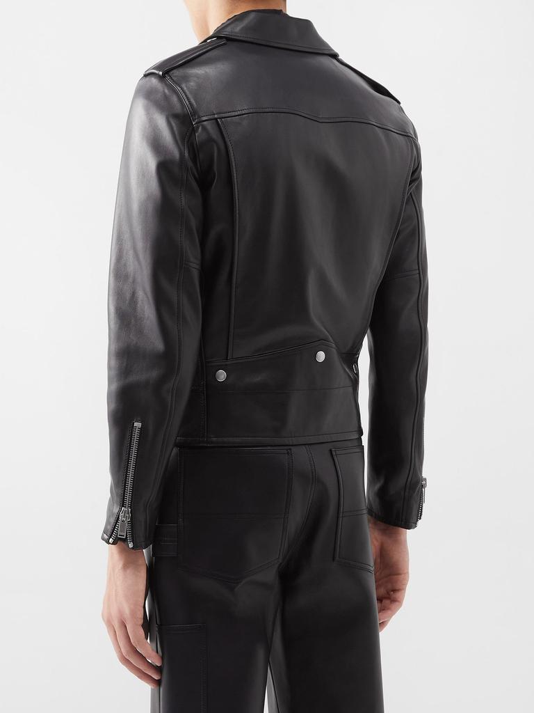 商品Yves Saint Laurent|Leather biker jacket,价格¥31356,第7张图片详细描述