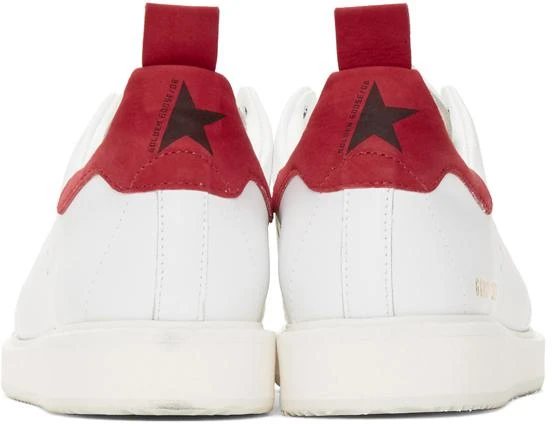 商品Golden Goose|White & Red Starter Sneakers,价格¥1917,第4张图片详细描述