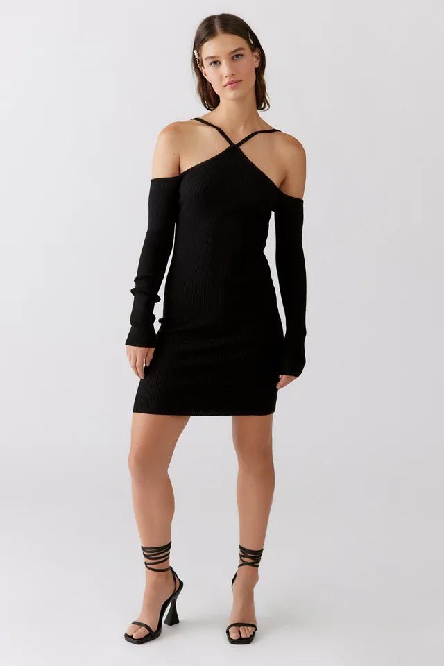 UO Lorna Off-The-Shoulder Long Sleeve Mini Dress商品第4张图片规格展示