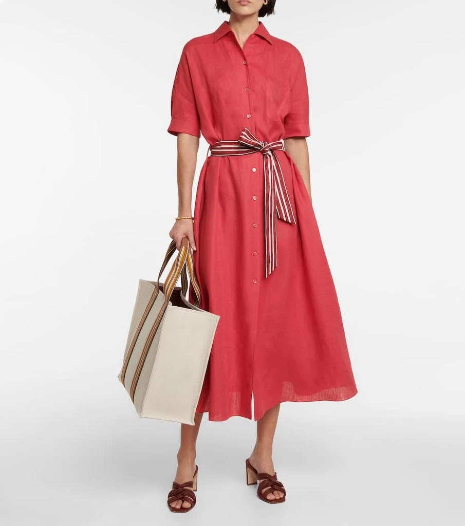 商品Loro Piana|Clarissa亚麻衬衫式连衣裙,价格¥22587,第2张图片详细描述