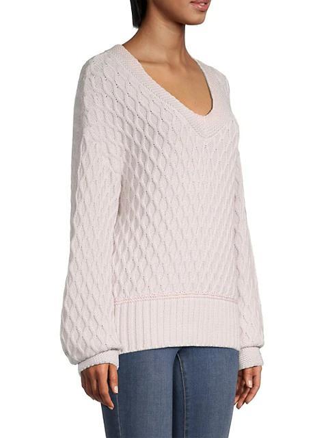 商品525 America|Cotton Mixed-Stitch V-Neck Sweater,价格¥1090,第6张图片详细描述