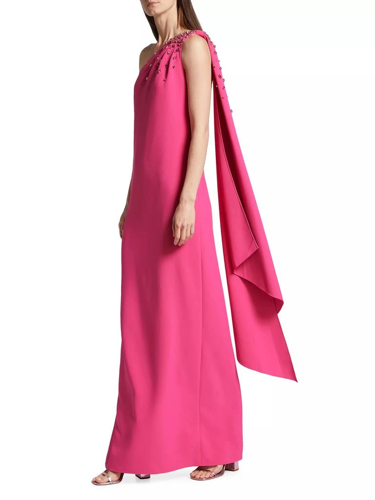 商品Sachin & Babi|Leslie Asymmetric Embellished Stretch Crepe Gown,价格¥2544,第2张图片详细描述