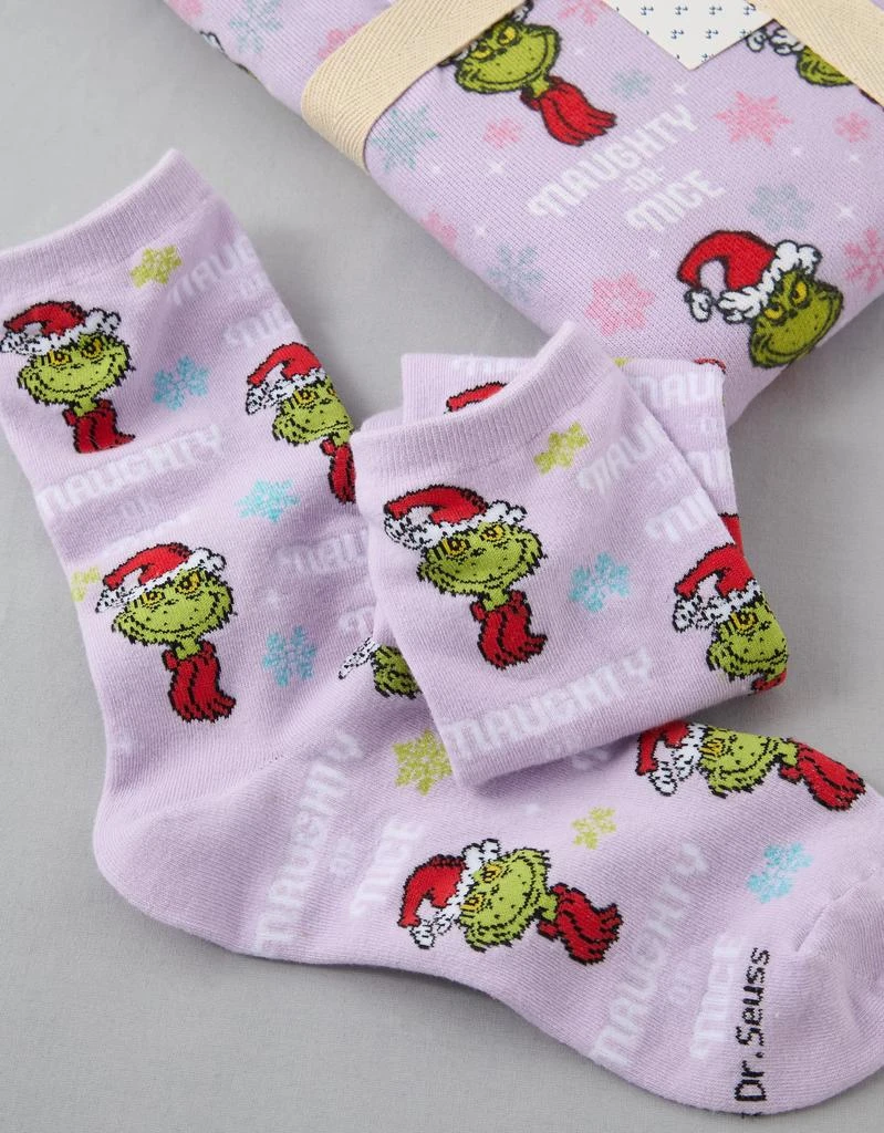 商品AE|AE Naughty Nice Grinch Crew Sock,价格¥30,第1张图片