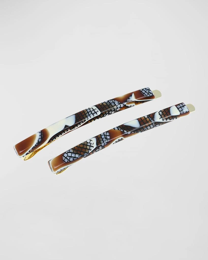 商品France Luxe|Patterned Bobby Pin Pair,价格¥63,第1张图片