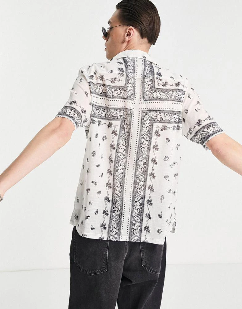 商品ALL SAINTS|AllSaints pima placement print shirt in white,价格¥540,第2张图片详细描述