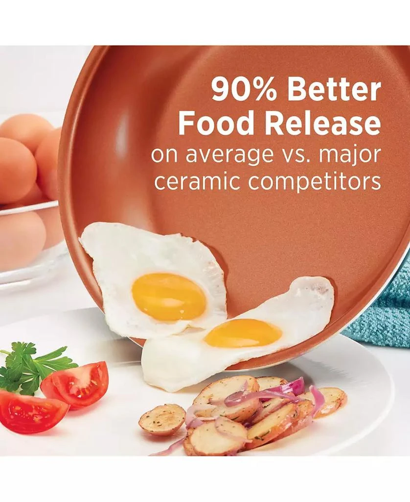 商品Farberware|Glide Copper Ceramic 12-pc. Cookware Set,价格¥605,第5张图片详细描述