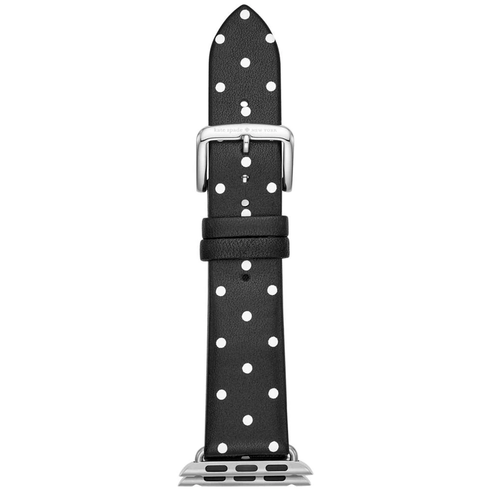 商品Kate Spade|Women's Black with White Dot Leather Apple Watch® Strap 38mm,价格¥442,第1张图片