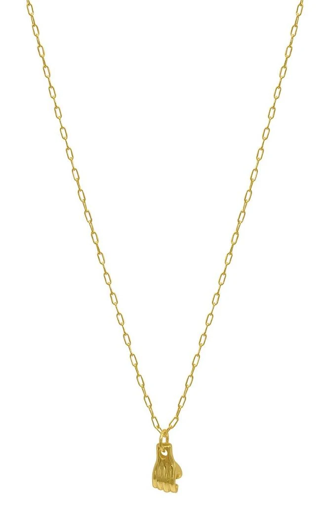 商品ADORNIA|14K Gold Vermeil Mighty Hand Pendant Necklace,价格¥149,第1张图片