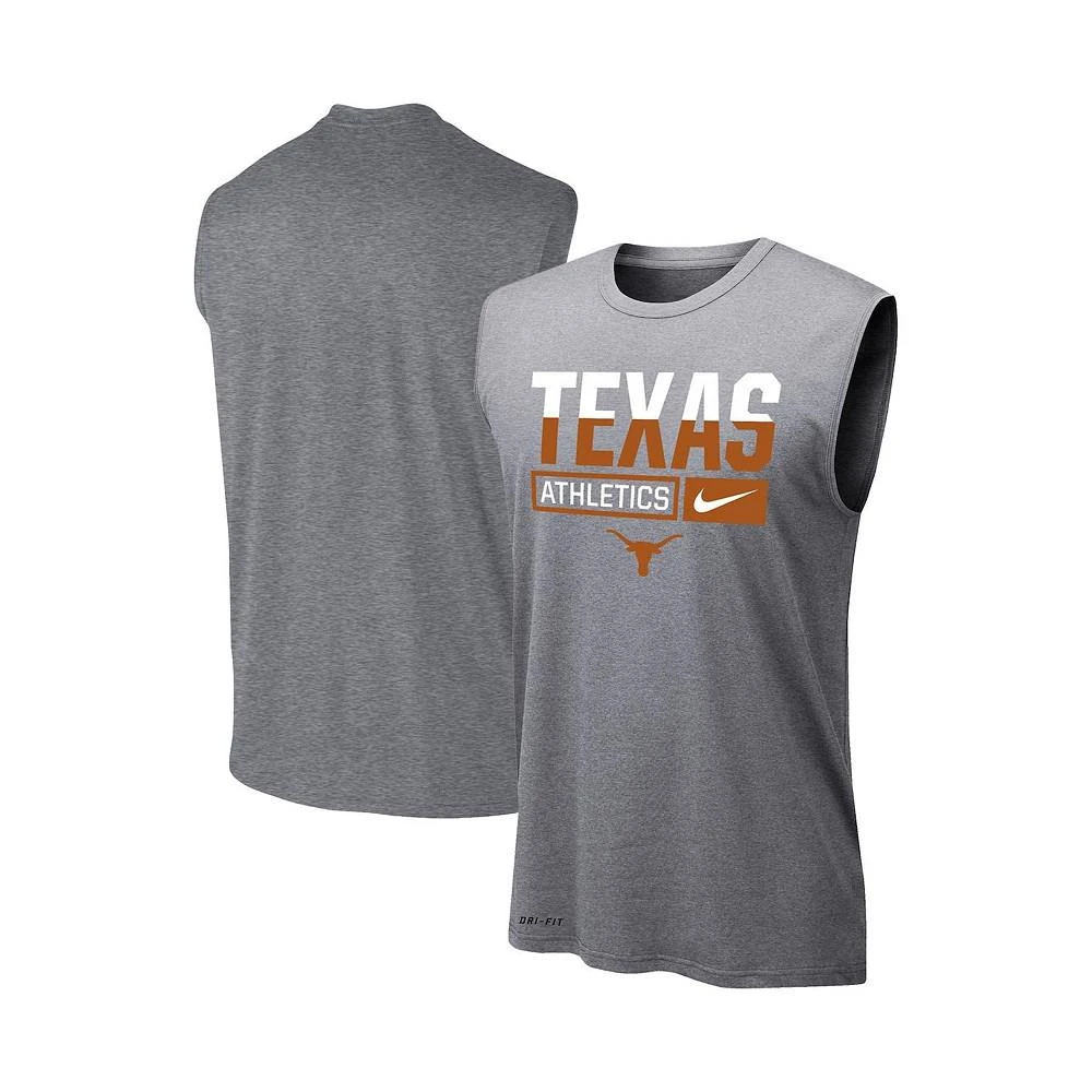 商品NIKE|Men's Heathered Gray Texas Longhorns Wordmark Drop Legend Performance Tank Top,价格¥254,第4张图片详细描述