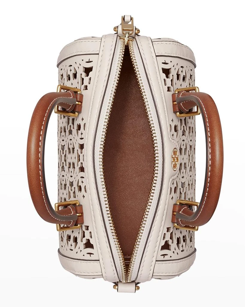 商品Tory Burch|Petite T Monogram Laser-Cut Barrel Top-Handle Bag,价格¥4618,第5张图片详细描述