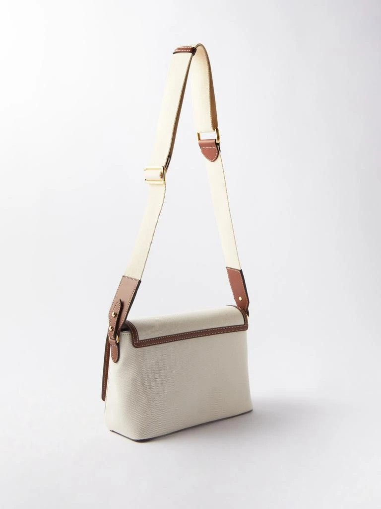 商品Burberry|Note medium canvas and leather shoulder bag,价格¥10546,第4张图片详细描述