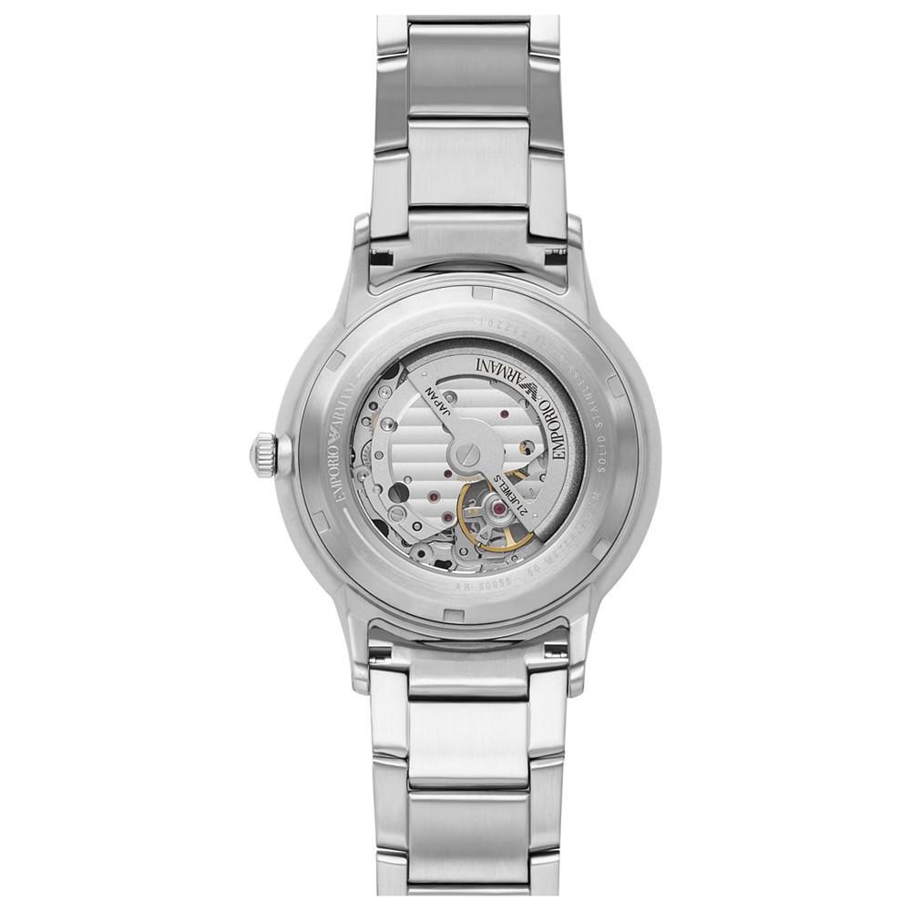 商品Emporio Armani|Men's Automatic Stainless Steel Bracelet Watch 43mm,价格¥3283,第5张图片详细描述